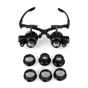 Lupa Reparo De Relógio Luz Led E 4 Lentes 10x15x20x25x