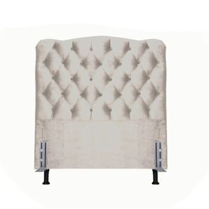 Cabeceira Solteiro 88 - Bello Box - Dunas Suede Bege
