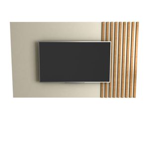 Painel Para Tv Até 60 Polegadas Luara 1,60x90cm Off White / Ipê