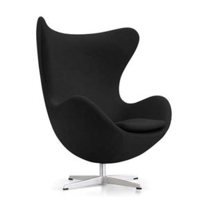 Poltrona Egg Suede Preta