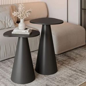 Conjunto De Duas Mesas Laterais Orgânica ébano