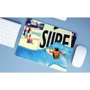Mouse Pad Emborrachado Grande Surf Surfista Montagem