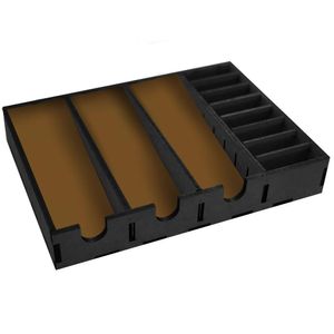 Suporte Mdf Para 3 Maquinas De Cortar Cabelo E 8 Pentes De Altura Preto - Marrom