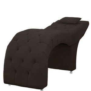 Maca Estofada Capitone Julia Para Estetica Facial Sombrancelha E Cilios Suede Cor Marrom