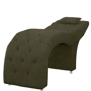 Maca Estofada Capitone Julia Para Estetica Facial Sombrancelha E Cilios Suede Cor Chocolate