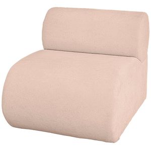 Poltrona Orgânica Luxo Virginia Sala Recepção Tecido Boucle Cor Azul Claro