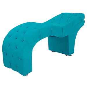 Maca Capitone Reclinável Estofada Para Estetica Facial Sombrancelha E Cílios Suede Yasmim Cor Azul Claro