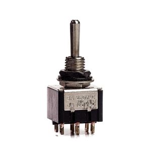 Chave Seletora Mini 2 Posições Toogle Preta Spirit M203-bk [f035]