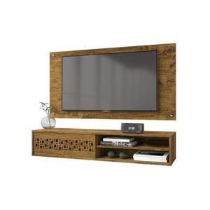 Rack Com Painel Suspenso Minimalista Sorrento Para Tv Até 50 Polegadas - 1,35x0,35m Canela
