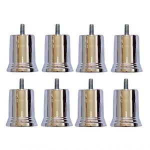 Kit 8 Pés Para Cama Box Sofá Móveis 6cm Lis Cromado