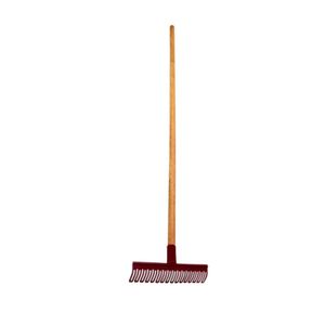 Rastelo 16 Dentes Aço Carbono Cabo Madeira Pra Limpeza 150cm
