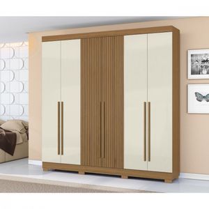 Guarda-roupa Aramóveis 6 Portas 2 Gavetas Atacama / Areia