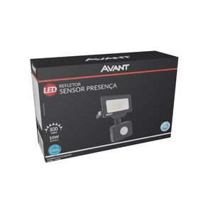 Refletor Led Com Sensor De Presença 10w Branco 6500k