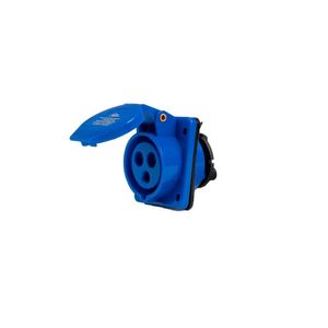Tomada Embutir Industrial 2p+t 16a 6h 220v Azul