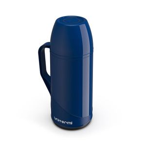 Garrafa Térmica Unitermi Roma De Vidro 0,5l Azul Mantenha A Temperatura Ideal