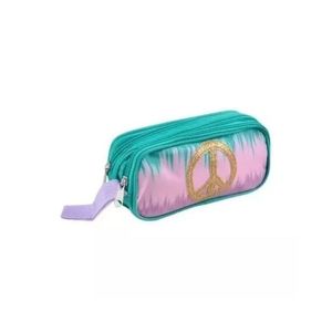 Estojo Escolar Duplo Tie-dye Verde Abr Cg2159