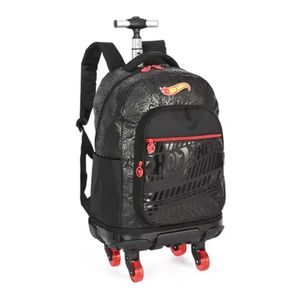 Mochila De Rodinha Hotwheels Preto Escolar Luxcel
