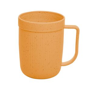 Jogo 10 Canecas Fibra De Bambu E Pp Cores Sortidas Textura 300ml Lyor