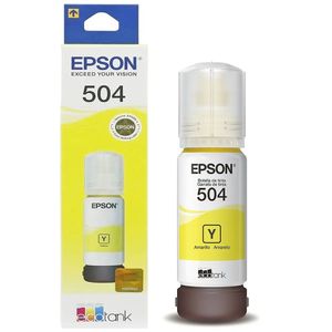Refil Tinta Epson T504 Original 504 L4150 L4160 L6161 6171 Amarelo 1x Unidade