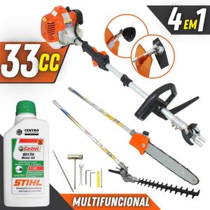 Roçadeira Multifuncional 4 Em 1 Vulcan Vrm330 + óleo Stihl