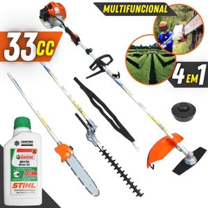 Roçadeira C-óleo Stihl Vrm330 + Podador Galhos E Cerca Viva