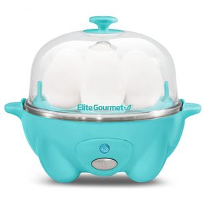 Elite Gourmet Egg Cooker Elétrico Com Capacidade Para 7 Ovos (cor Teal)