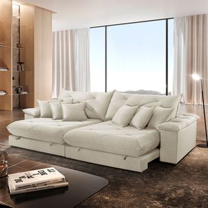 Sofá ágata Linho Dois Módulos De 120cm B25 Meu Sofá Online A302 Linho Branco