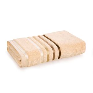Toalha De Banho Karsten Fio Penteado Lumina Areia Marrom 140x70 Cm