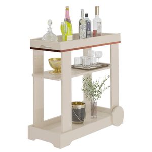 Carrinho Bar 80cm Rose Off White