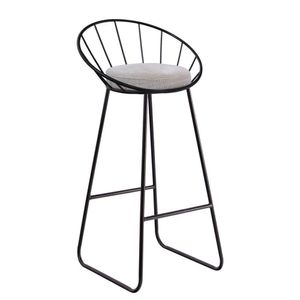 Banco Alto Sunset Banqueta Estofada Balcão Cozinha Churrasqueira Preto-cinza Sottile