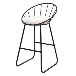 Banqueta Cozinha Banco Para Bancada Sunset Média área Gourmet Churrasqueira Preto- Off White