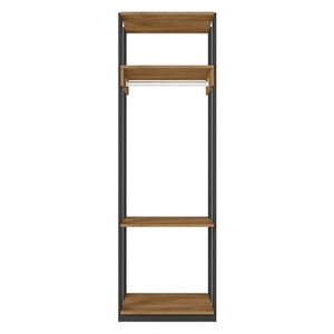 Guarda Roupa Modulado Closet Titan Preto Velluto/freijó - Pr Móveis Preto Velluto/ Freijó