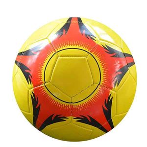 Mini Bola De Futebol De Couro Sintético Pequena Amarela