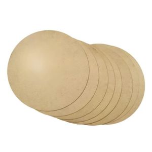 Mesa Mdf Kit 12 Sousplats Redondo Cru Jogo 35x35