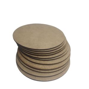 100 Bolacha Aplique Mdf Cru 5cm Base Suporte