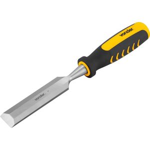 Formão Chanfrado 1 25,4mm Vonder Aço Carbono Cabo Emborrachado Anatômico Pvc 260mm Entalhe Madeira