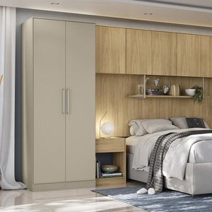 Guarda-roupa 2 Portas 3 Gavetas Versa Conect 88cm