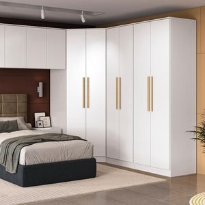 Guarda-roupa 2 Portas 2 Cabideiros Kappesberg Adapt Branco 80cm