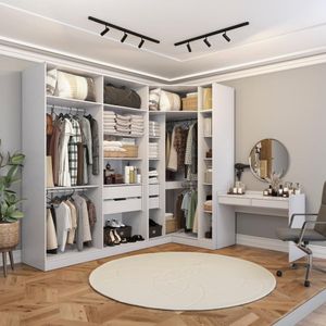 Conjunto Closet Kappesberg Adapt Branco 4 Peças 263cm X 235cm