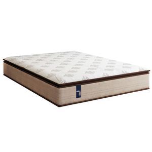 Colchão Casal King Gazin Molas Powerblue 193x203x27cm 200 Kg Por Pessoa Bege/marrom