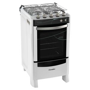 Fogão Esmaltec Topázio 4 Bocas Com Forno Autolimpante, Acendimento Automático E Timer Sonoro