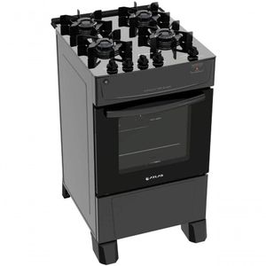Fogão Atlas 4 Bocas Preto Mônaco Top Glass Com Acendimento Automático - Bivolt