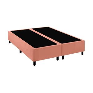 Base Cama Box King Comum Rosa