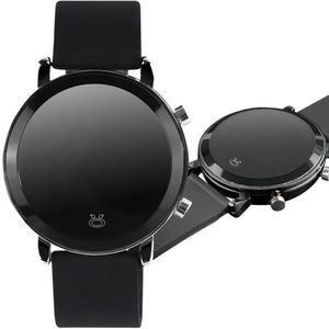 Relogio Feminino Redondo Led Silicone Digital Ajustável Presente Preto Social Original