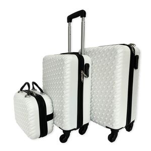 Conjunto De 3 Malas De Viagem Branca Prático, Versátil E Estiloso!