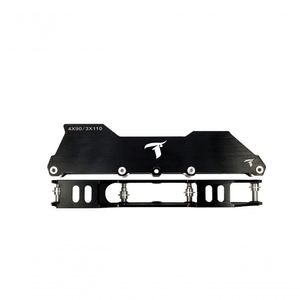 Base para Patins Solid Híbrida 3 Rodas 110mm Ou 4 Rodas 90mm Cor Preto