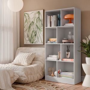 Estante Para Livros Rios Multiuso Organizador Com Divisórias E Prateleiras Branco
