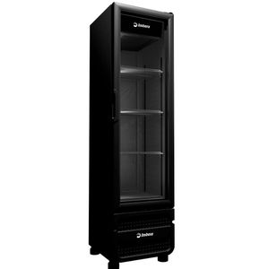 Expositor Vertical Imbera 244 Litros Porta De Vidro Full Black VR08 Bivolt