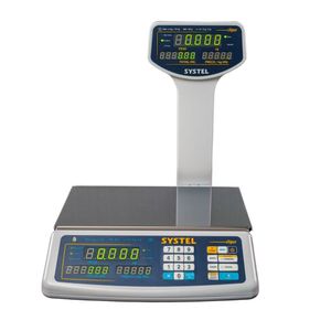 Balança Systel Clipse Torre Branca 15kg - Bateria - Inmetro