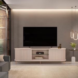 Rack Para Sala De Estar Tv 75 Atlantis Off White D05